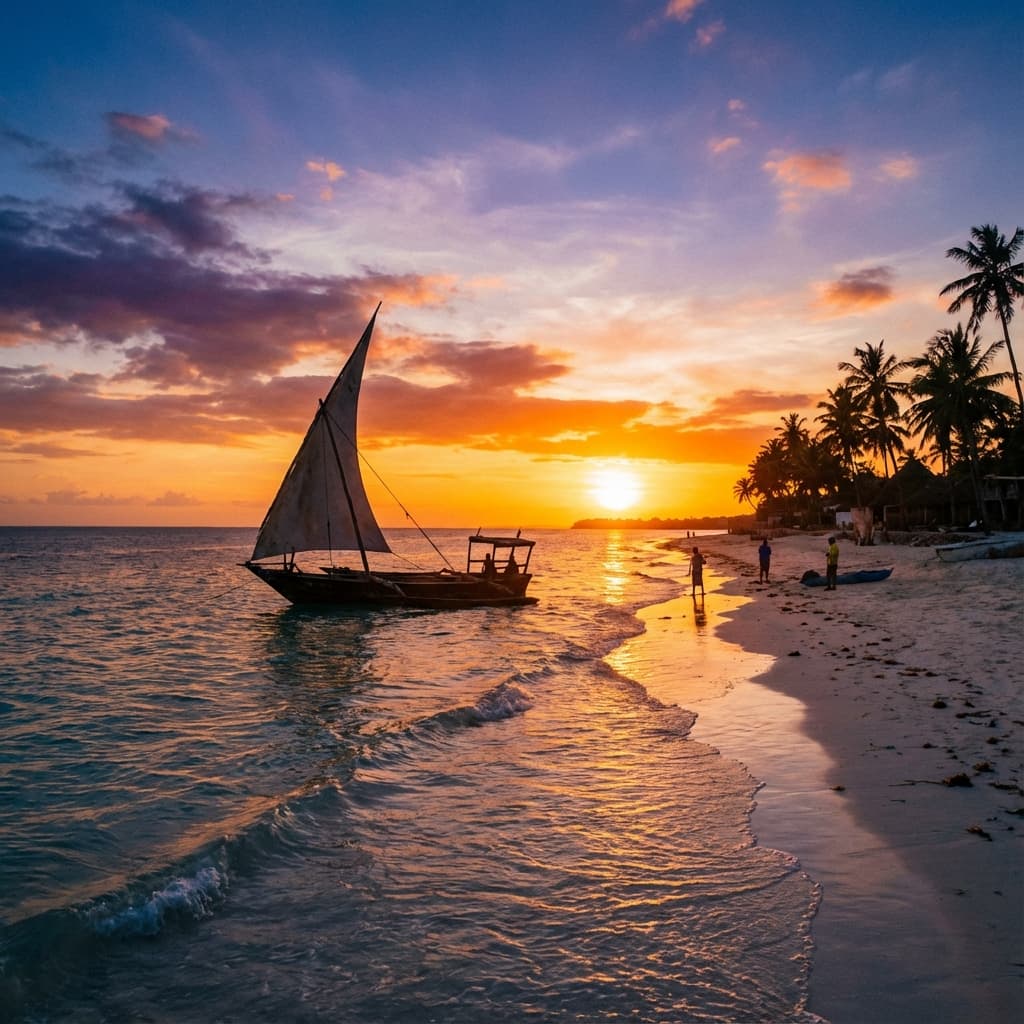 Zanzibar Beach Sunset